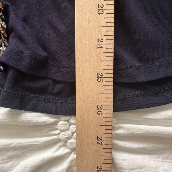 Artesia Navy Blue Embroidered Sleeveless Top XXL Womens Boho Lace Yoke Hippie - Picture 7 of 7